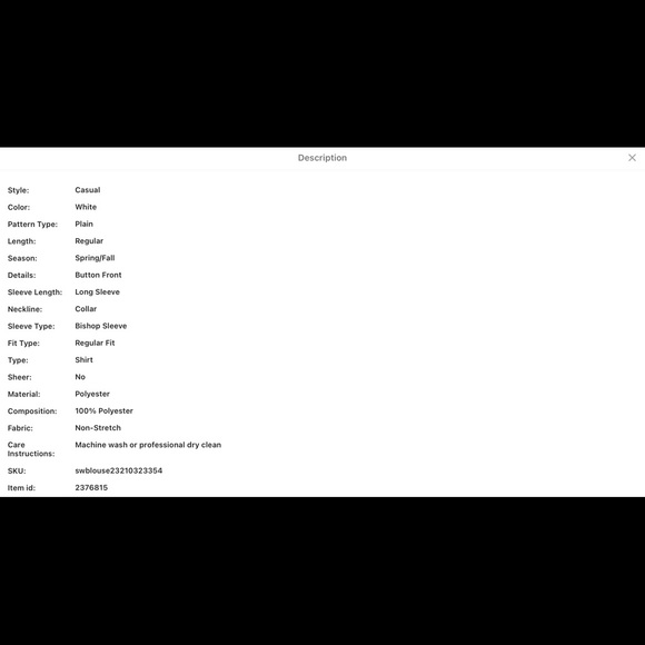 PLUS SIZE WHITE BISHOP SLEEVE BUTTON UP BLOUSE - Picture 6 of 7